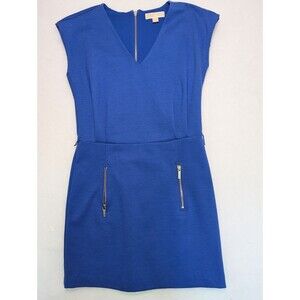 Michael Kors Dress Royal Blue V Neck Size 8